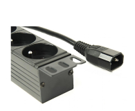 GEMBIRD Listwa zasilająca rack (PDU), 8 gniazd FR, 1U, 10A, wtyk C14 3m EG-PDU-014-FC14 - 1230921 - zdjęcie 3